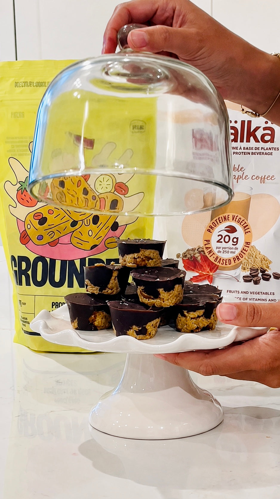 COLLATION PROTÉINÉE SANS CUISSON CAFÉ, ÉRABLE ET CHOCOLAT