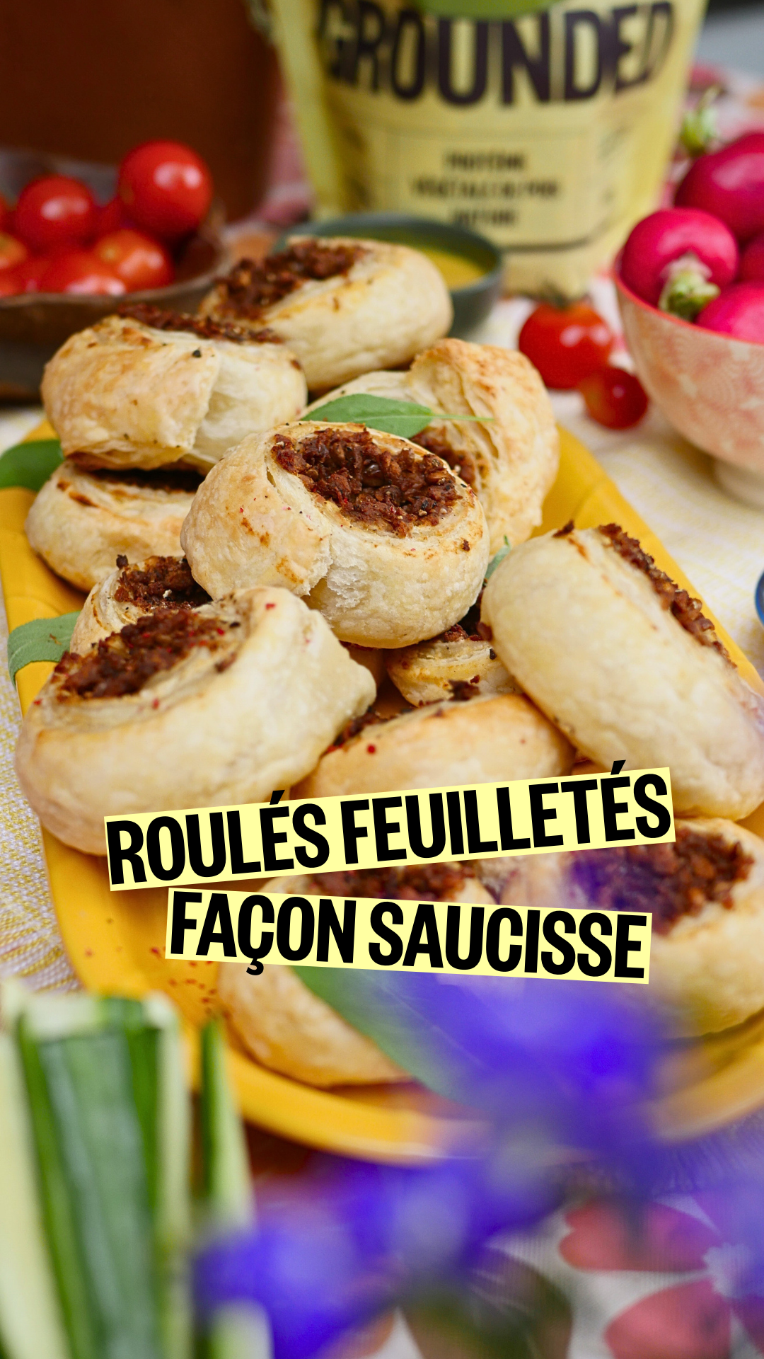 ROULÉS FEUILLETÉS VÉGÉTARIENS À LA PVT (FAÇON SAUCISSE)